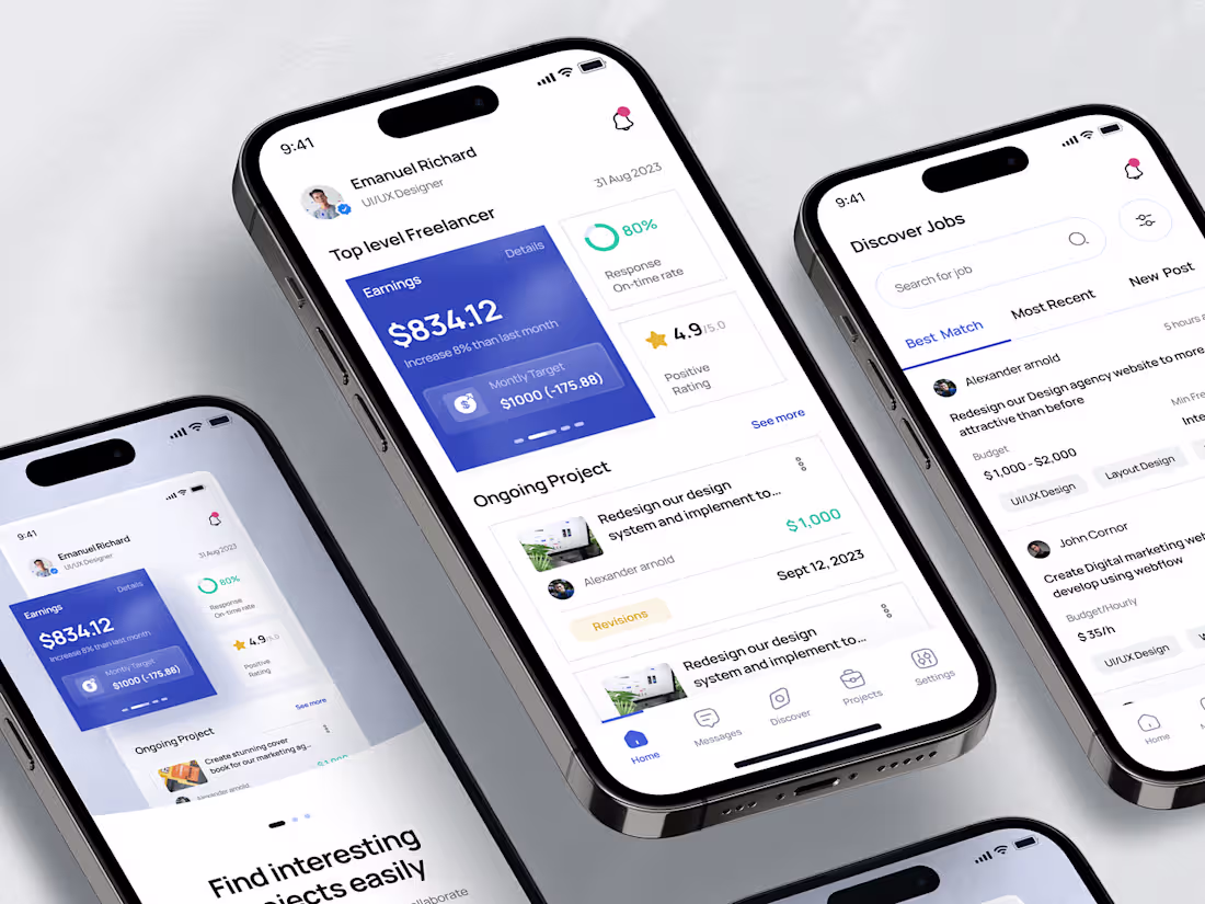 Cover image for Freelance App: Mobile Design Mastery