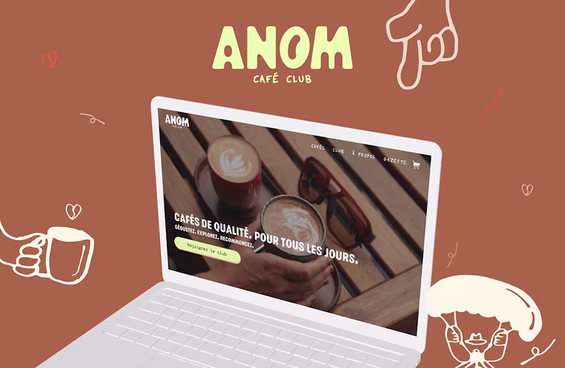 Cover image for Anom Cafe Club | E-commerce website