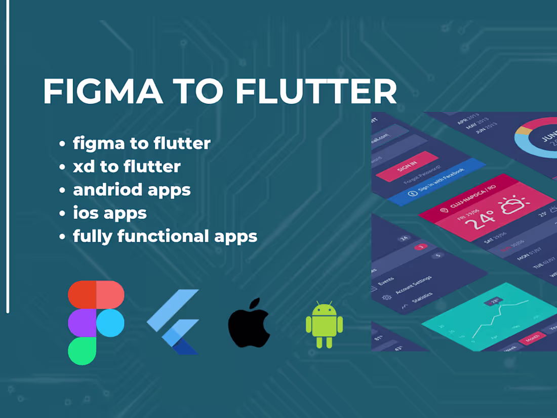 Cover image for I will develop flutter apps for you.