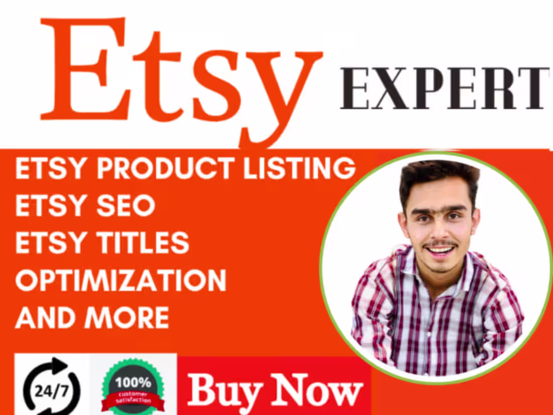 Cover image for I will etsy product listing etsy SEO optimization etsy a to z s…