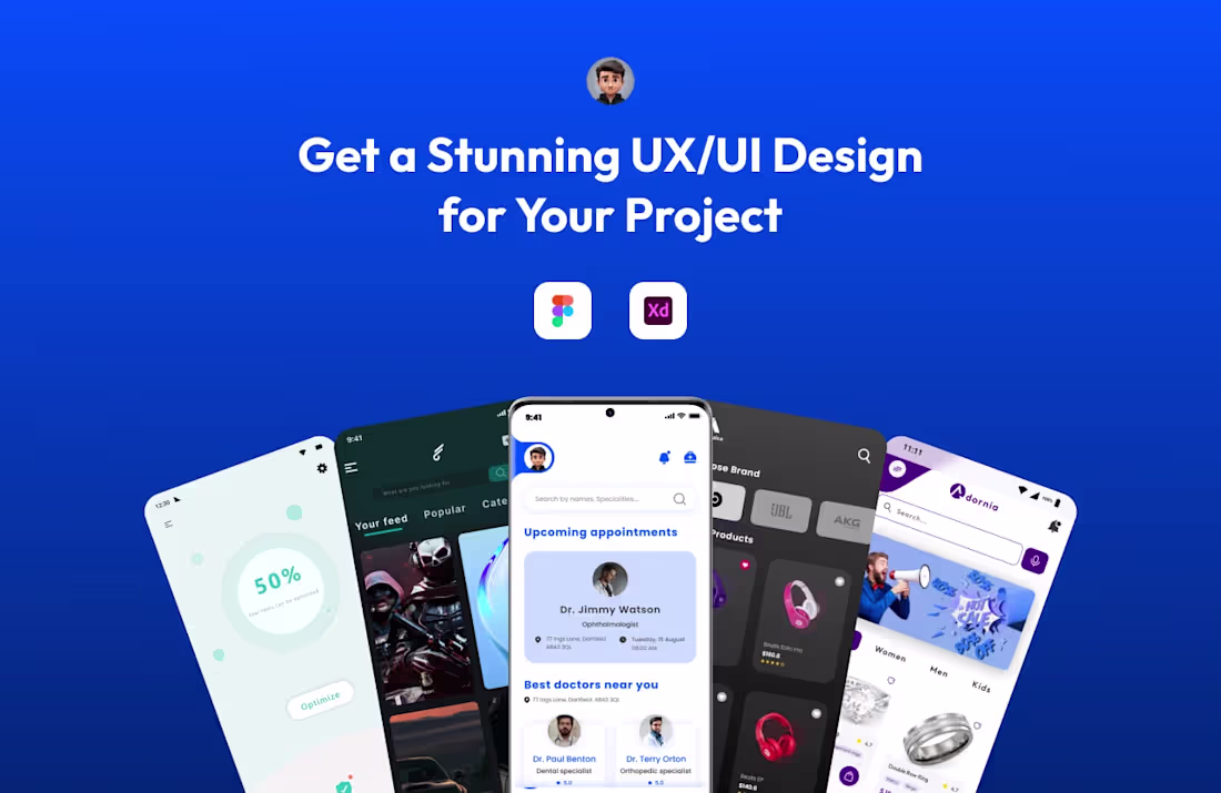 Cover image for Comprehensive App UI/UX Design.