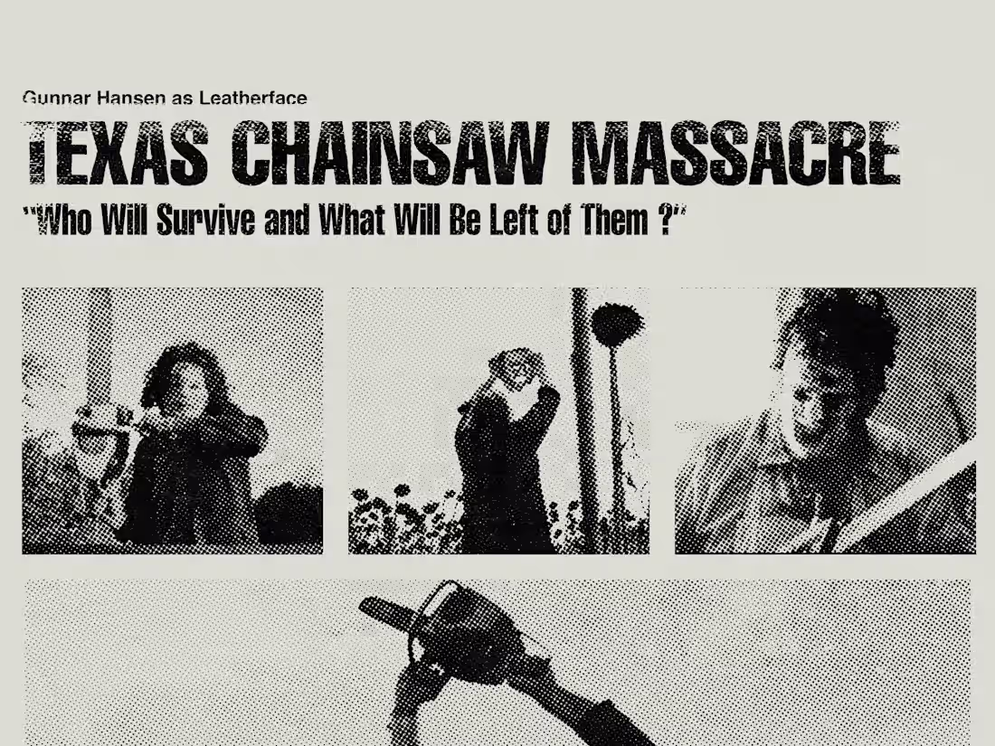 Cover image for Vintage Poster Design Texas Chainsaw Massacre