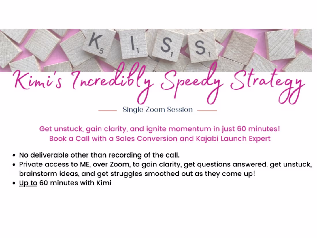 Cover image for KISS Call (Kimi's Incredibly Speedy Strategy Call)