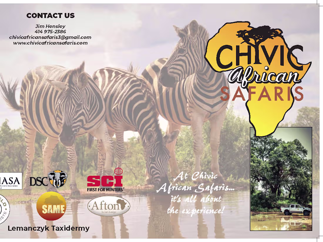 Cover image for Brochure Design for Chivic African Safaris 