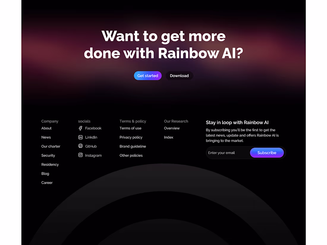 Cover image for Rainbow AI website landing page 