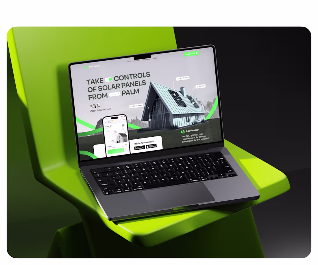 Cover image for AI Solar Energy Tracker App Design - UI UX