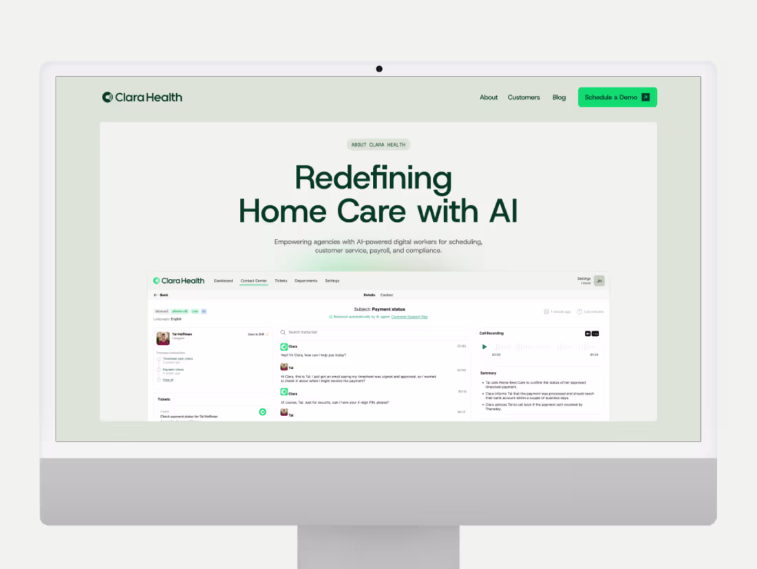 Cover image for Clara Health AI Platform - Web Design