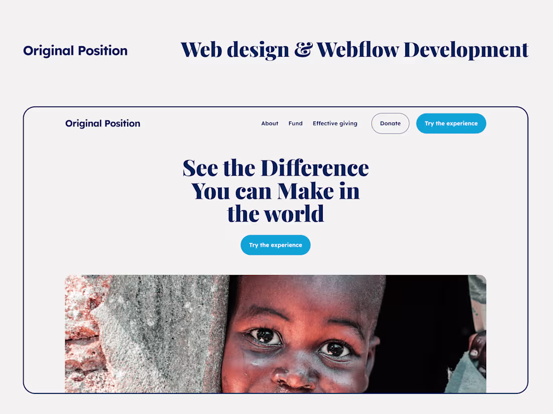 Cover image for Webflow Site Redesign for Original Position