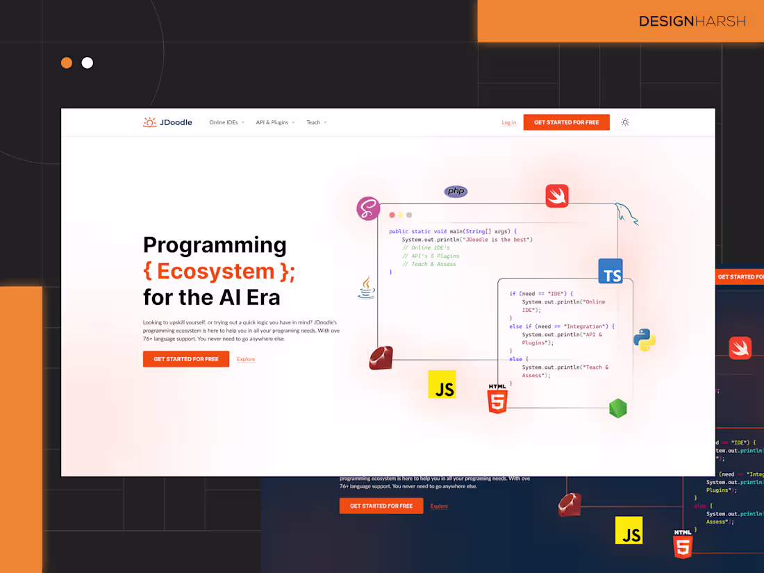 Cover image for JDoodle - Website Redesign