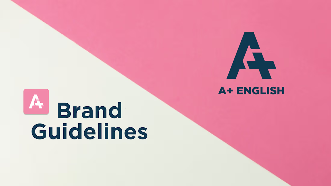 Cover image for A+ English | Brand Identity and Guidelines on Behance