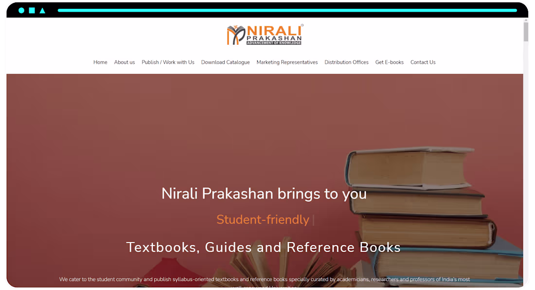 Cover image for Nirali Books Business WordPress Website