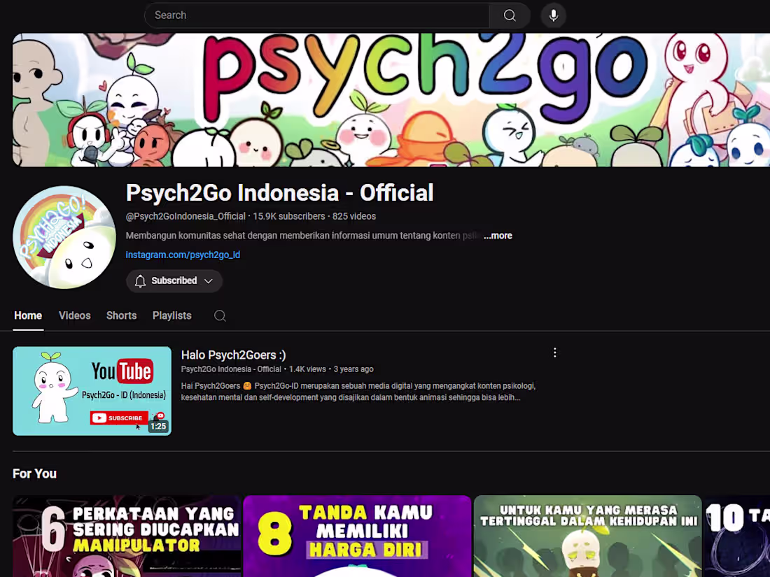 Cover image for Psych2Go Indonesia: Video Localization and Editing