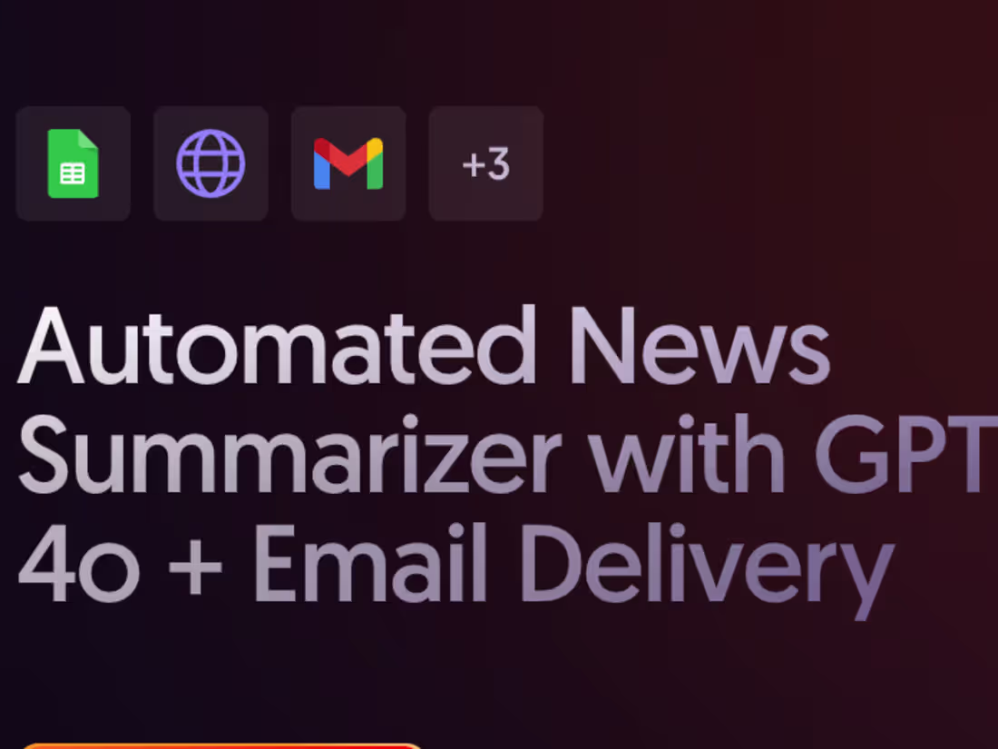 Cover image for Automated News Summarizer with GPT-4o + Email Delivery