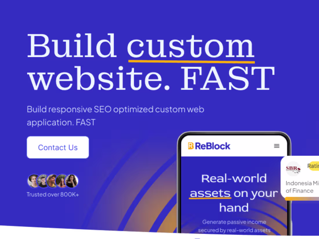Cover image for I build SEO optimized custom website for you