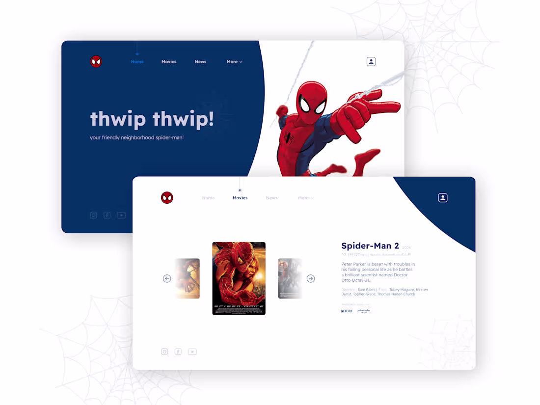 Cover image for Concept Website Design for Spider-Man