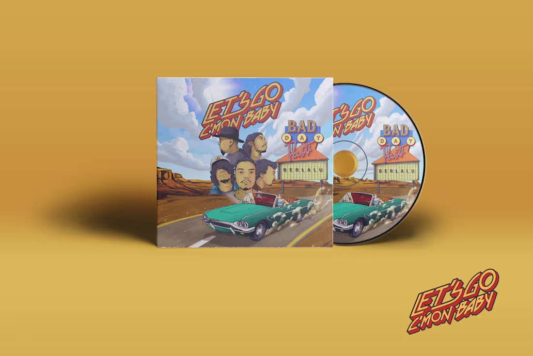 Cover image for Album cover Illustration "Let's Go C'mon Baby"