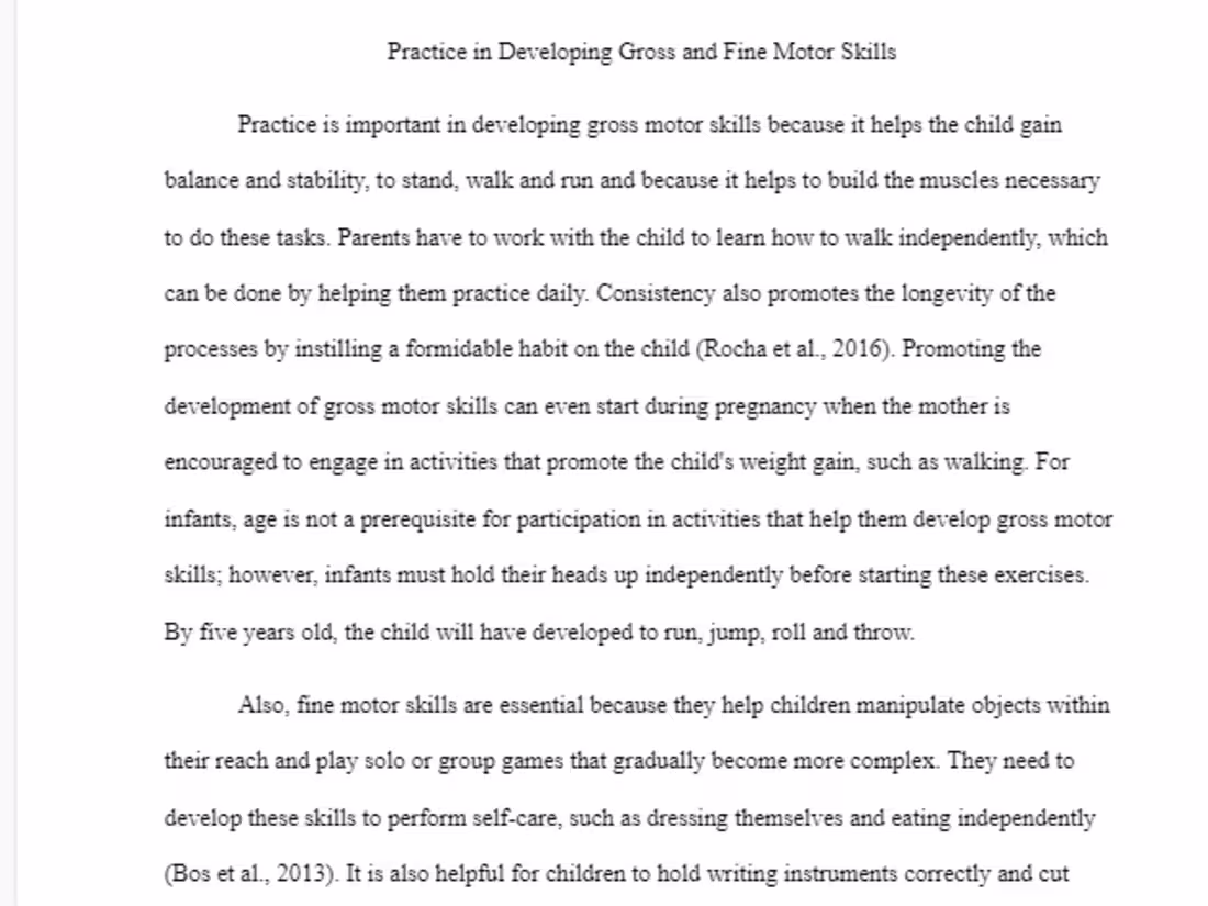 Cover image for Practice in Developing Gross and Fine Motor Skills.docx