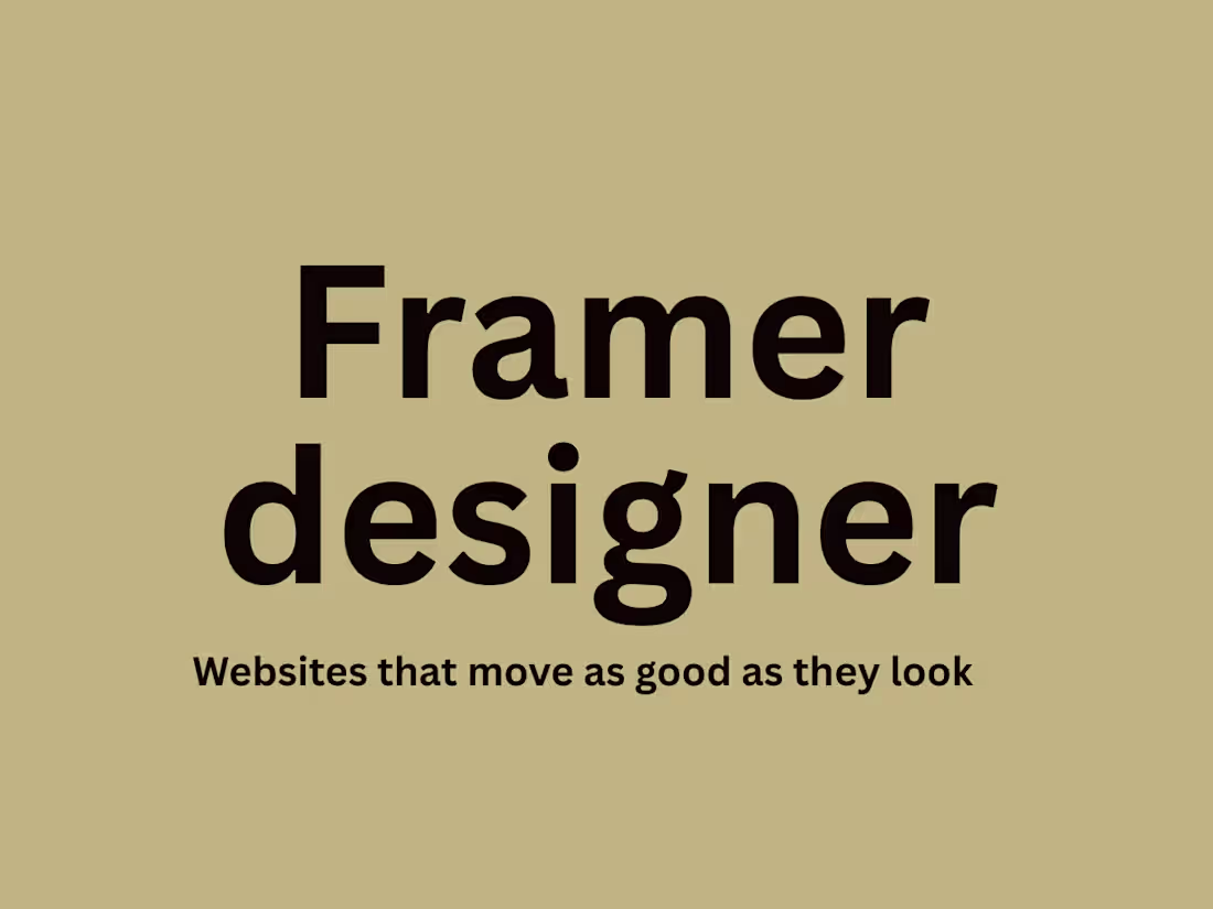 Cover image for Framer Designer