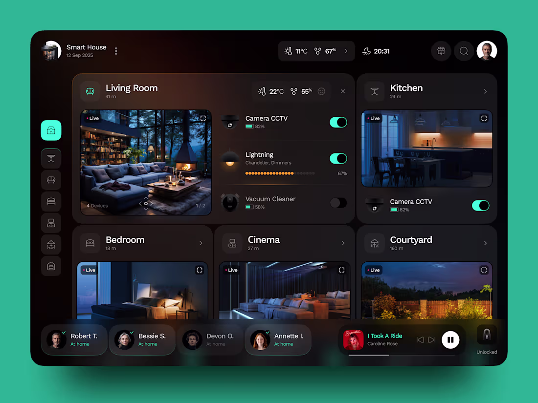 Cover image for Smart House — Home Automation Dashboard