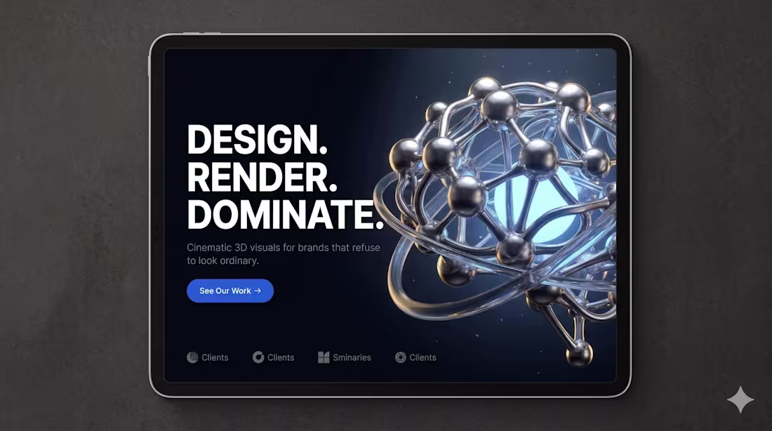 Cover image for Website HERO Section 3D 🚀