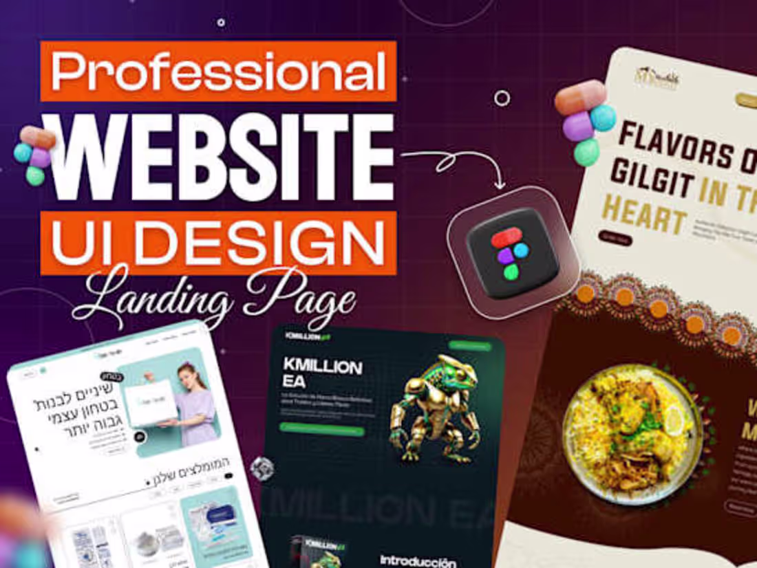 Cover image for design modern Figma website UI and landing page design Figma