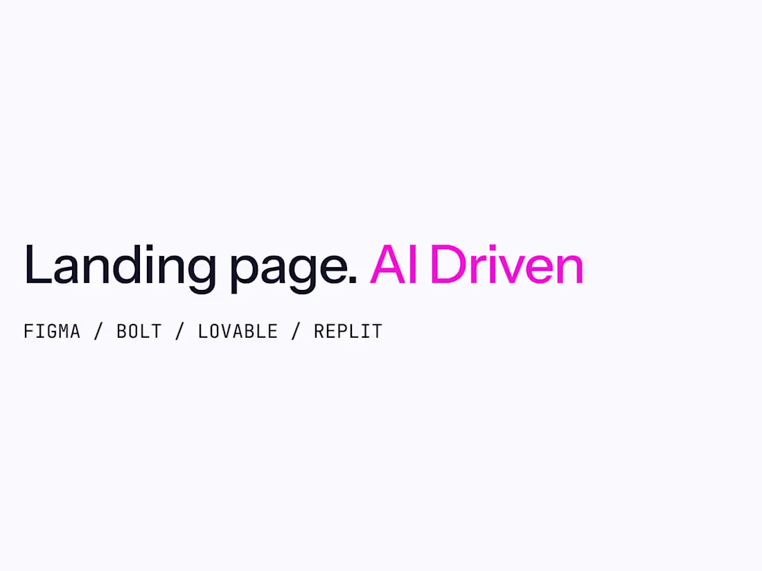 Cover image for AI driven landing page design