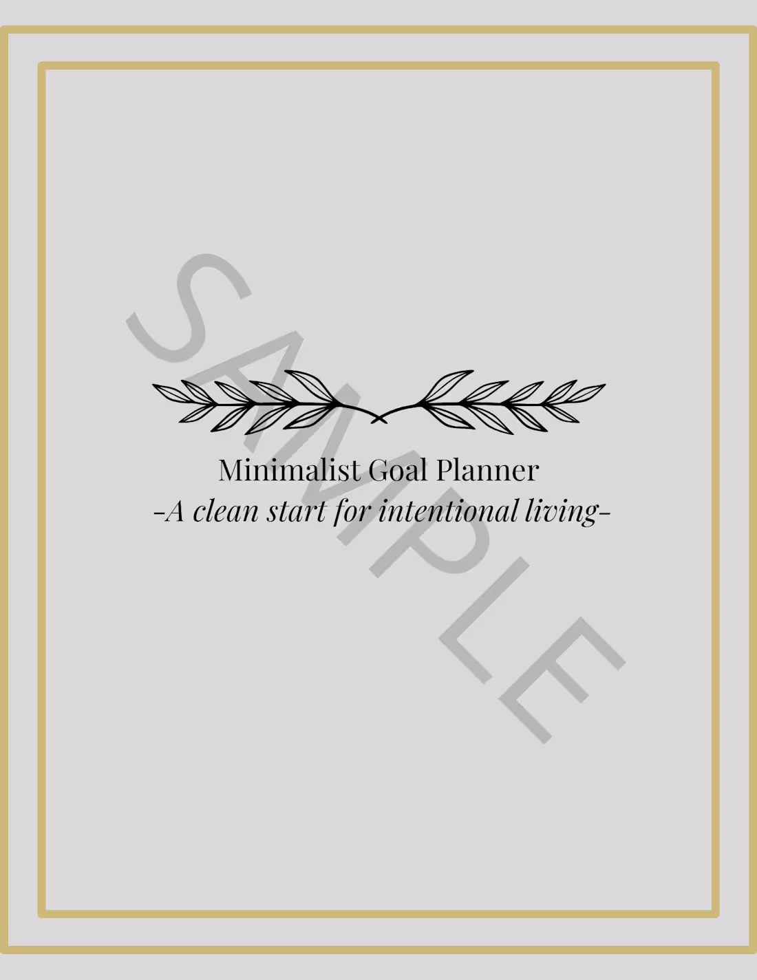 Cover image for Minimalist Goal Planner