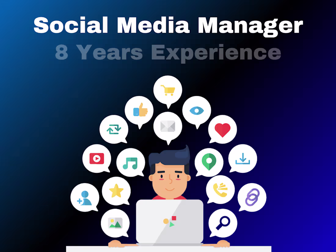 Cover image for Social Media Manager with 8 Years Experience