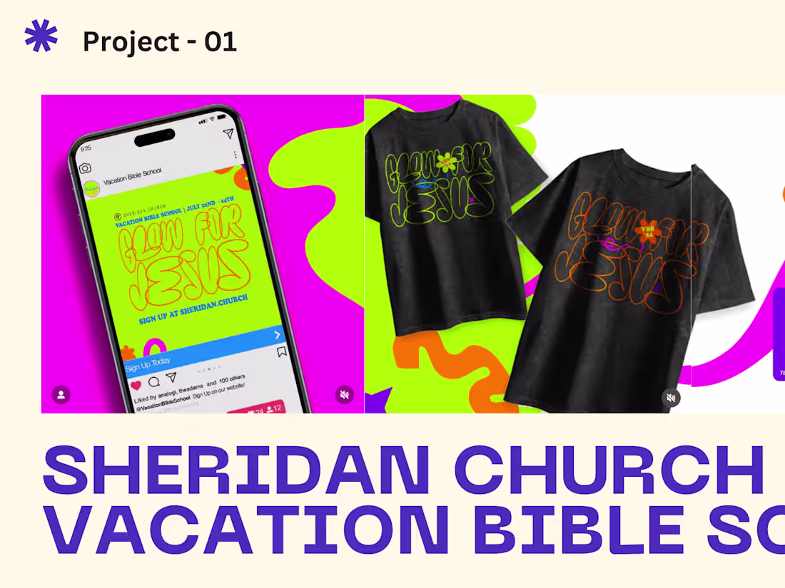 Cover image for Sheridan Church Event Branding + Merch Design