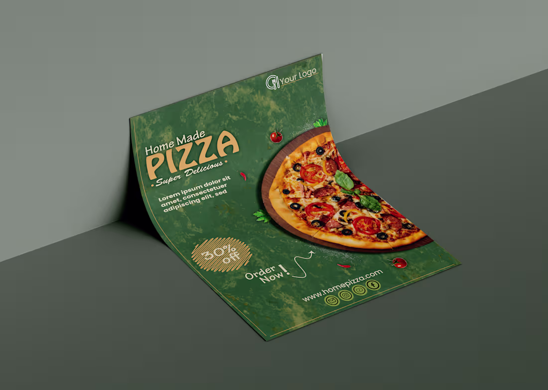 Cover image for Freshly Designed Pizza Flyer