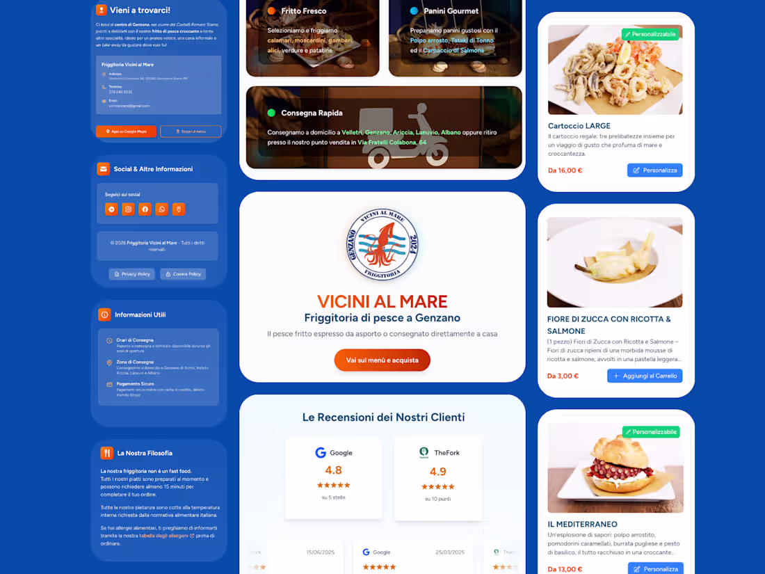 Cover image for Friggitoria Vicini al Mare (https://vicinialmare.it/)