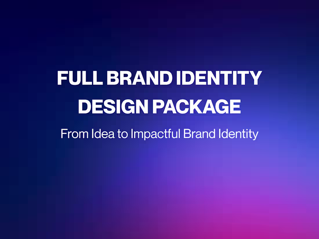 Cover image for Logo & Brand Identity Design-Full package