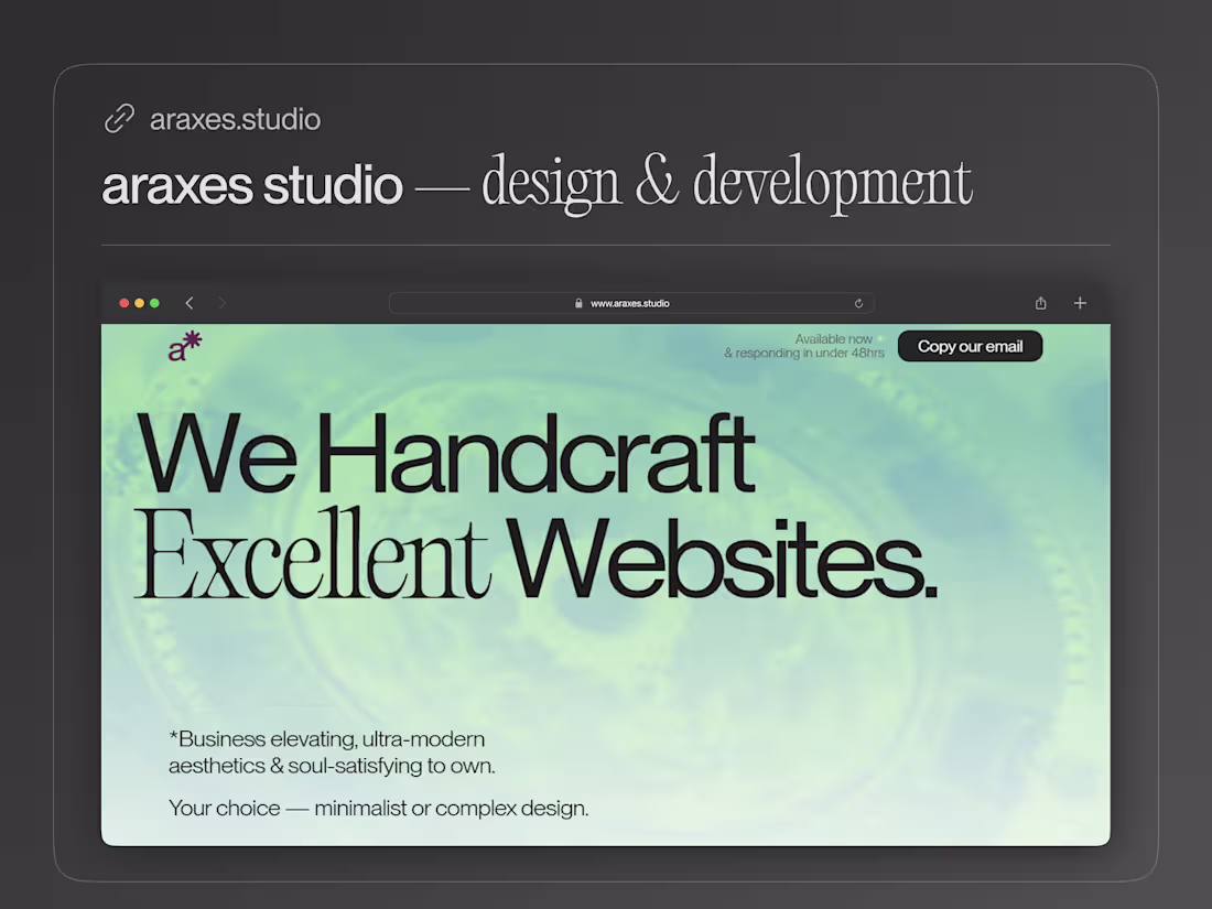 Cover image for araxes studio — design & development