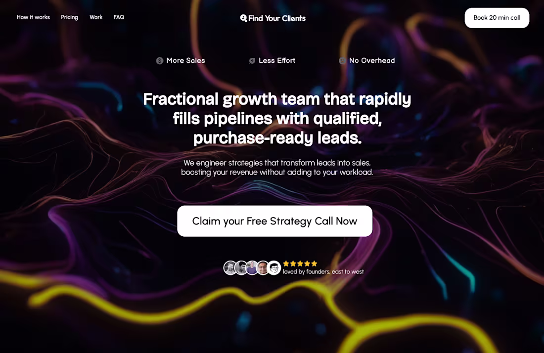 Cover image for Marketing Agency/Portfolio Landing Page Hero Design - Website