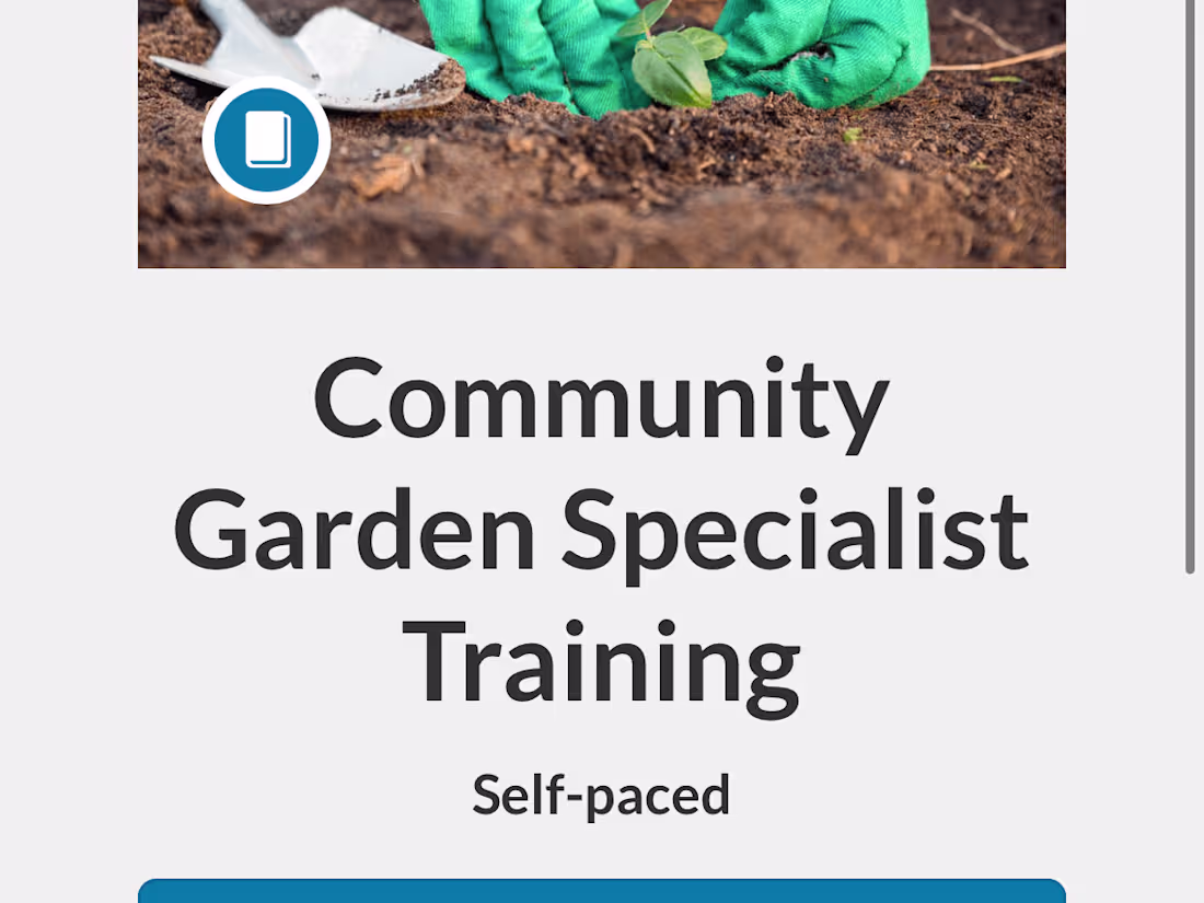 Cover image for Online Course Creation - Community Garden Specialist Training