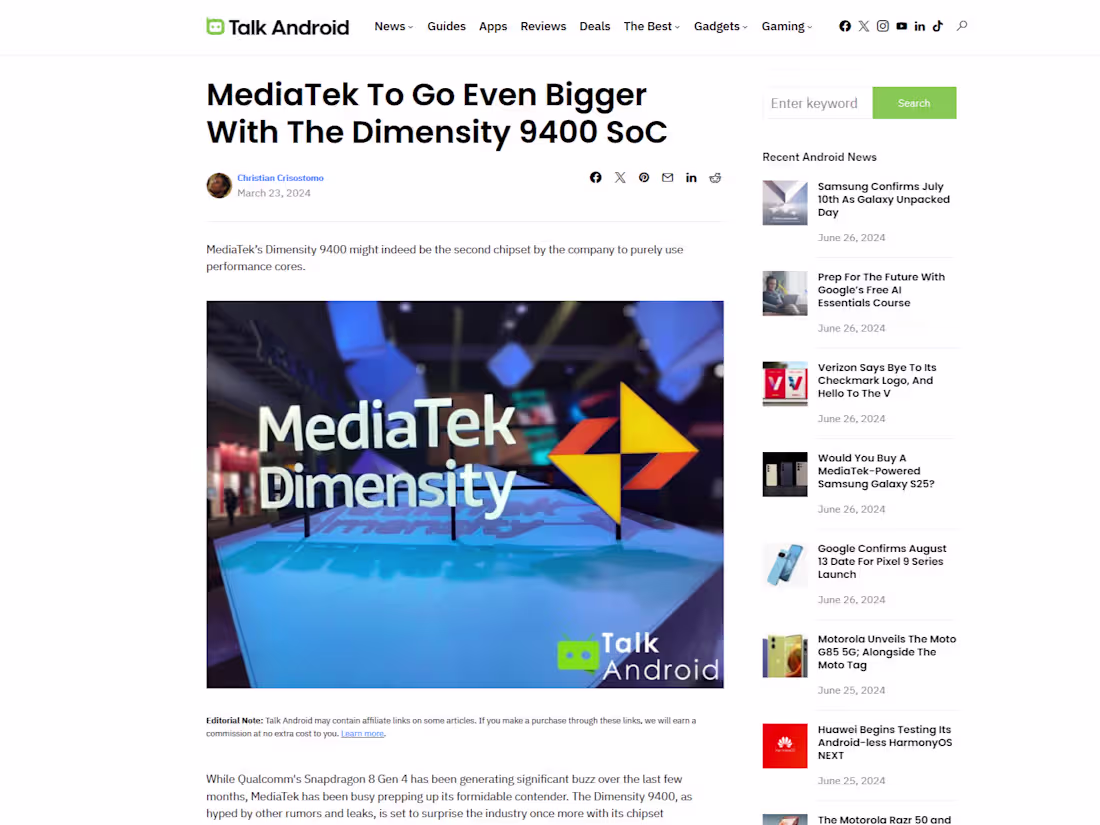 Cover image for Android News Writing