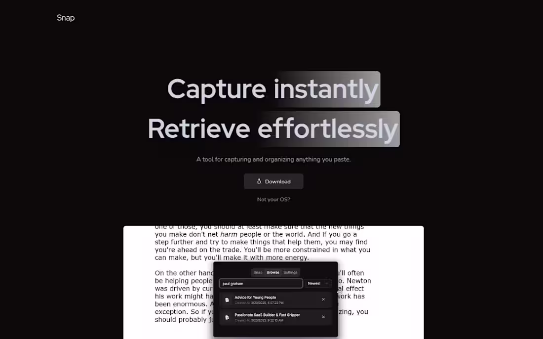 Cover image for a privacy-first tool for capturing