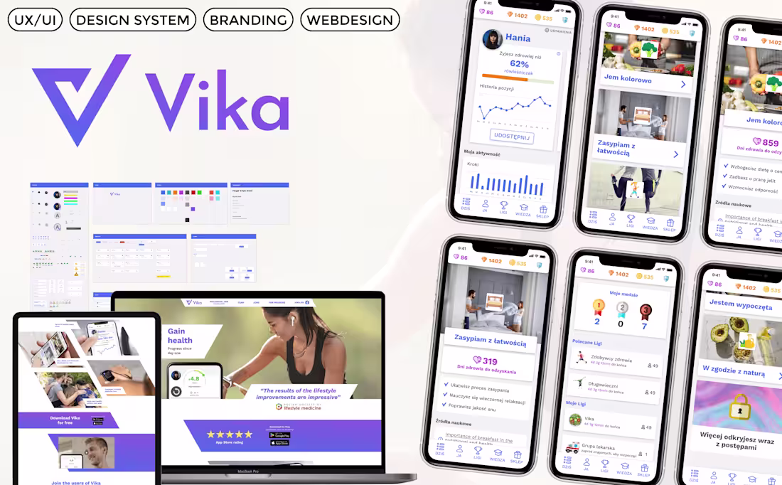 Cover image for Vika - UI & branding case study
