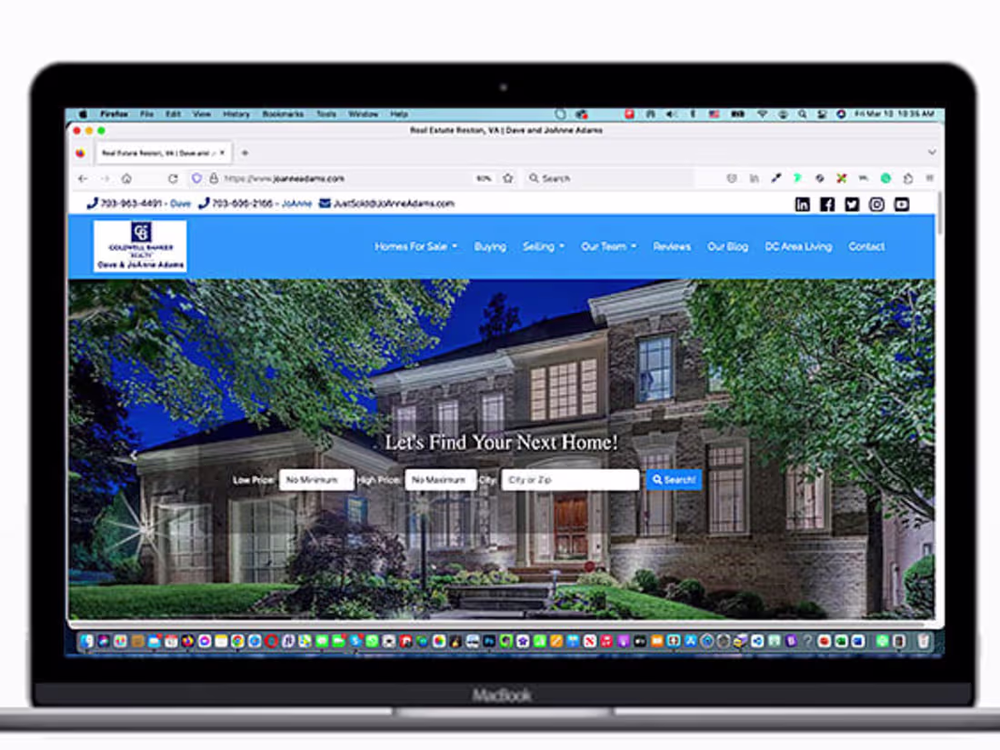 Cover image for Responsive design for JoAnne and Dave Adams - Coldwell  Banker