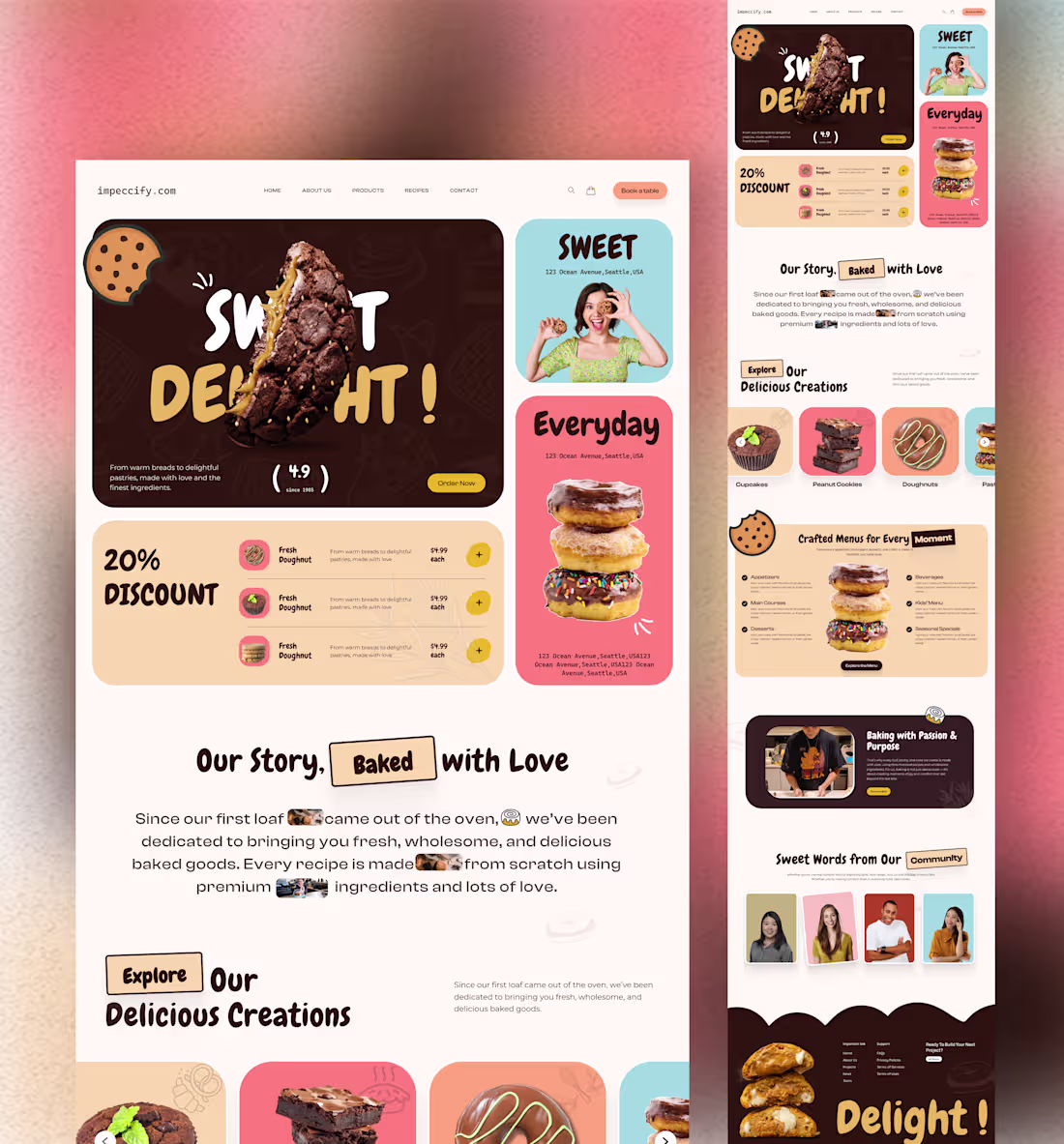 Cover image for Ecommerce Bakery Website 🎂