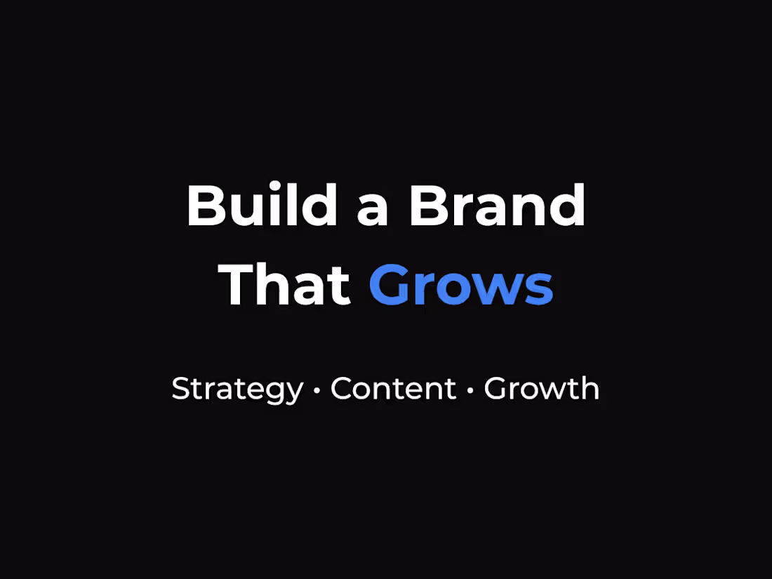Cover image for Brand building & content strategy for growth