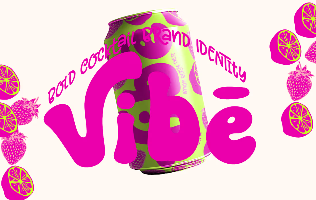 Cover image for VIBE — A Bold Canned Cocktail Brand Identity