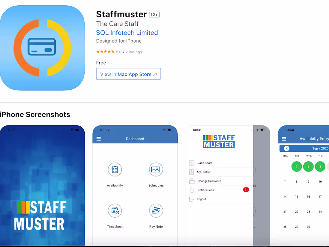 Cover image for Staff muster