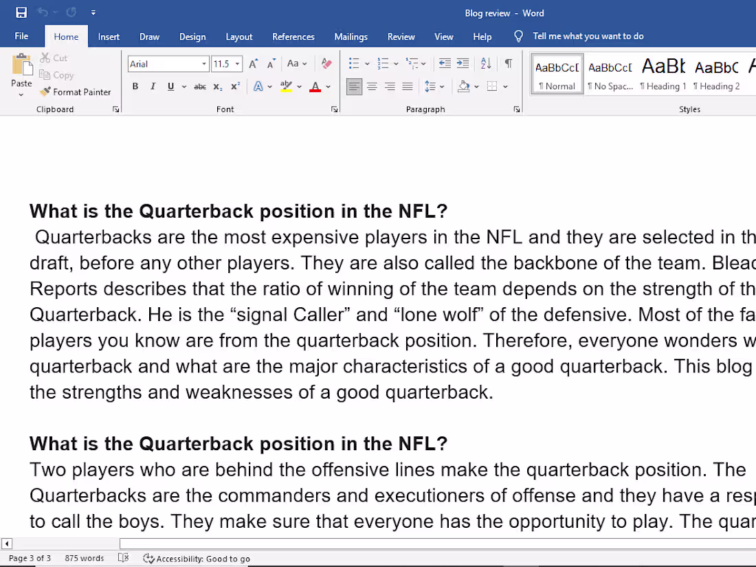 Cover image for Sport Blog Sample