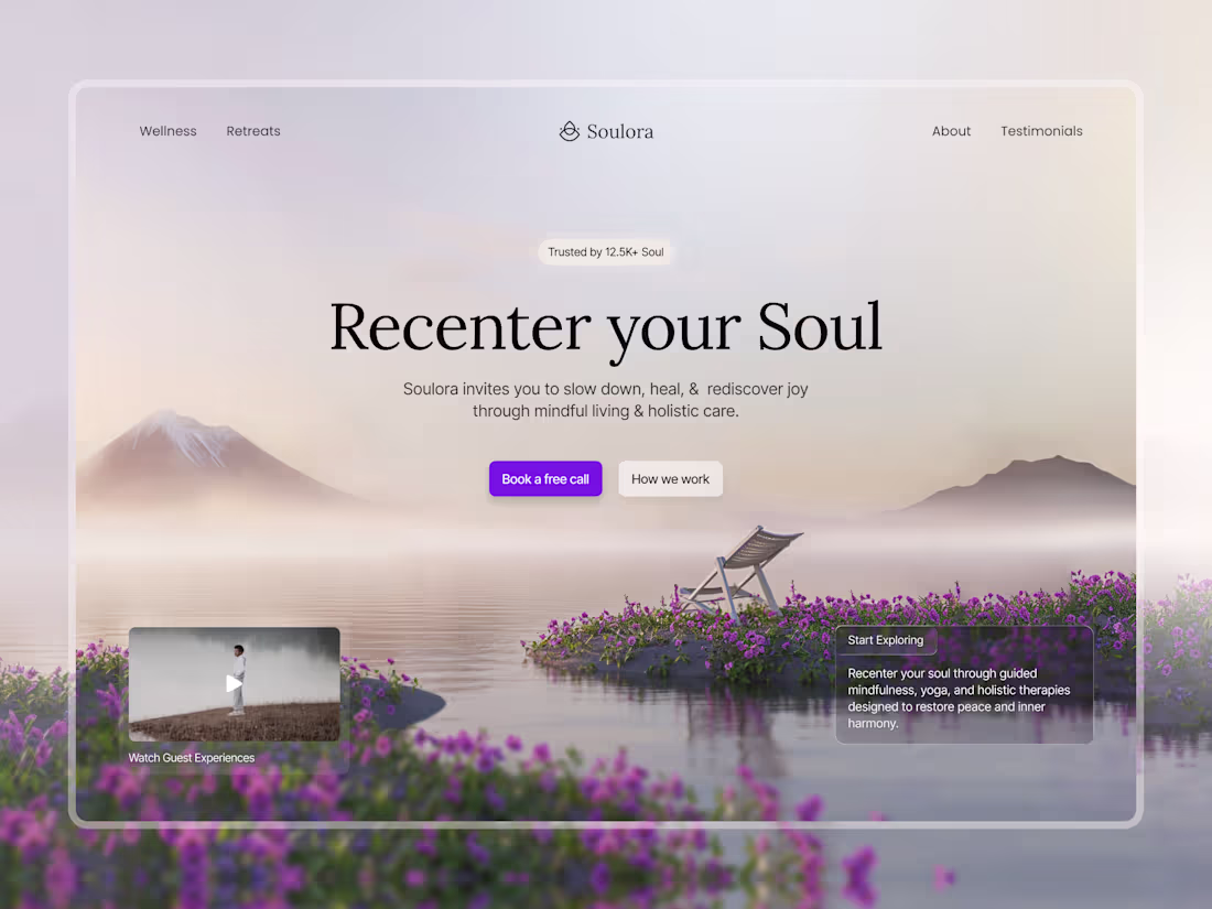Cover image for Mental Wellness Website | Landing Page UI Design