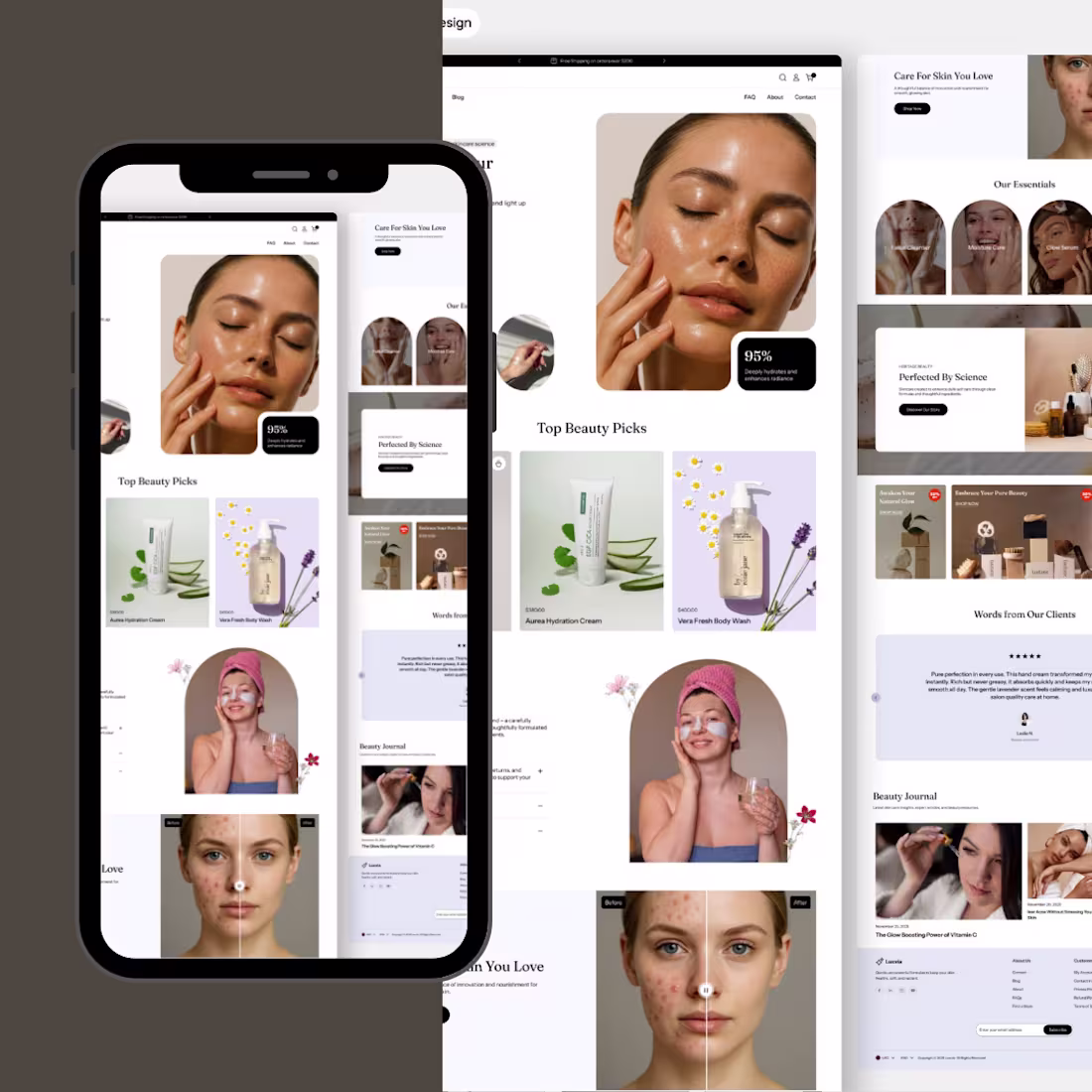 Cover image for Luxury Skincare Shopify Store Design