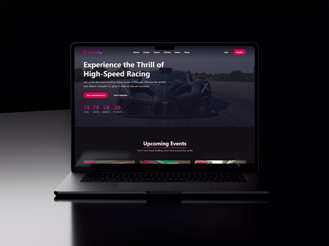 Cover image for Velocity is a modern and fully responsive motorsports events...