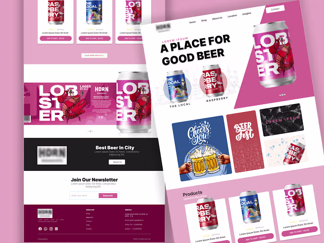 Cover image for Drink Company Website Design in Figma
