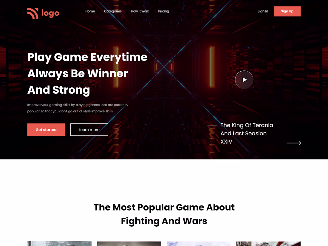 Cover image for 03_Project- Gaming Landing Page