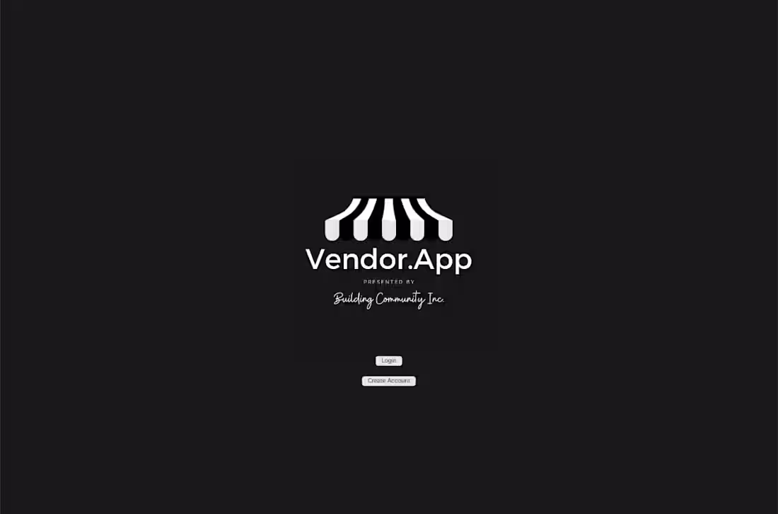 Cover image for Vendor App for Building Community Inc
